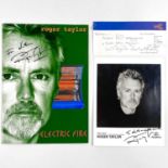 SIGNED ROGER TAYLOR. 'Electric Fire: