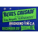 An early signed original concert poster of 'Blues Crusade' featuring John Mayall's Bluesbreakers.