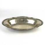 A 19th century German 800 silver oval dish by Strube & Sohn.