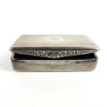 A modern silver George III style snuff or tobacco box by Mappin & Webb.