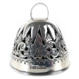 An Edwardian silver table bell by John Round.