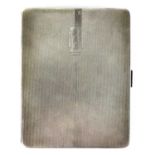 A George VI silver cigarette case.