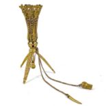 A 19th century French gilt metal posy holder.