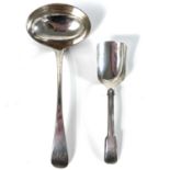 A George IV silver stilton scoop by Francis Clark.