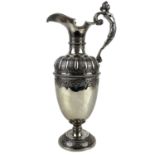 An impressive Victorian silver wine ewer by Sibrey Hall & Co.
