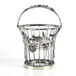 An Edwardian silver basket by Elkington & Co.