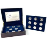 G.B. & Commonwealth Royal Mint 2006 80th Birthday Silver Proof Coin Collection (x18).