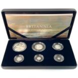 G.B. Silver Proof 2020 Britannia Coin Set of 6 Coins.