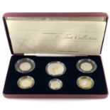 Royal Mint 2006 Great Britain 2006 Silver Proof Piedfort 6 coin cased collection.