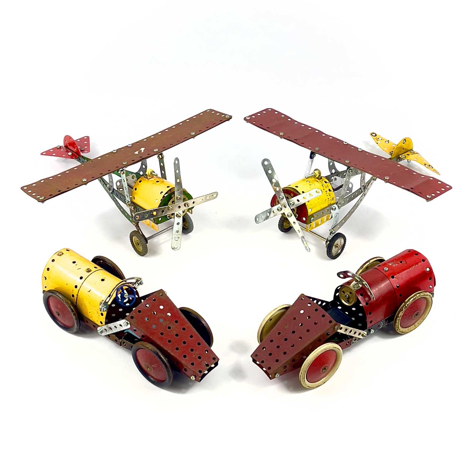 Meccano - Motor Car and Aeroplane Models (x4).