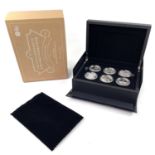 Royal Mint "2017 GB 100th Anniv. of the First World War" cased 6x £5 Silver proof coin set.