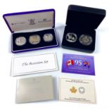 Queen Elizabeth 2002 & 2021 G.B, Australia and Canada Silver Proof Coins.