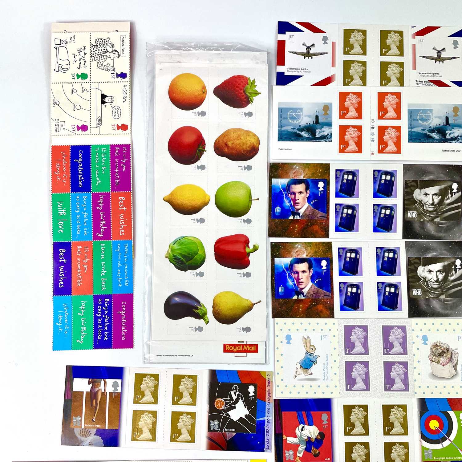GB Unmounted Mint Decimal Greetings/Commemorative/Definitive "1st Class" Stamps In Booklets. - Bild 3 aus 5