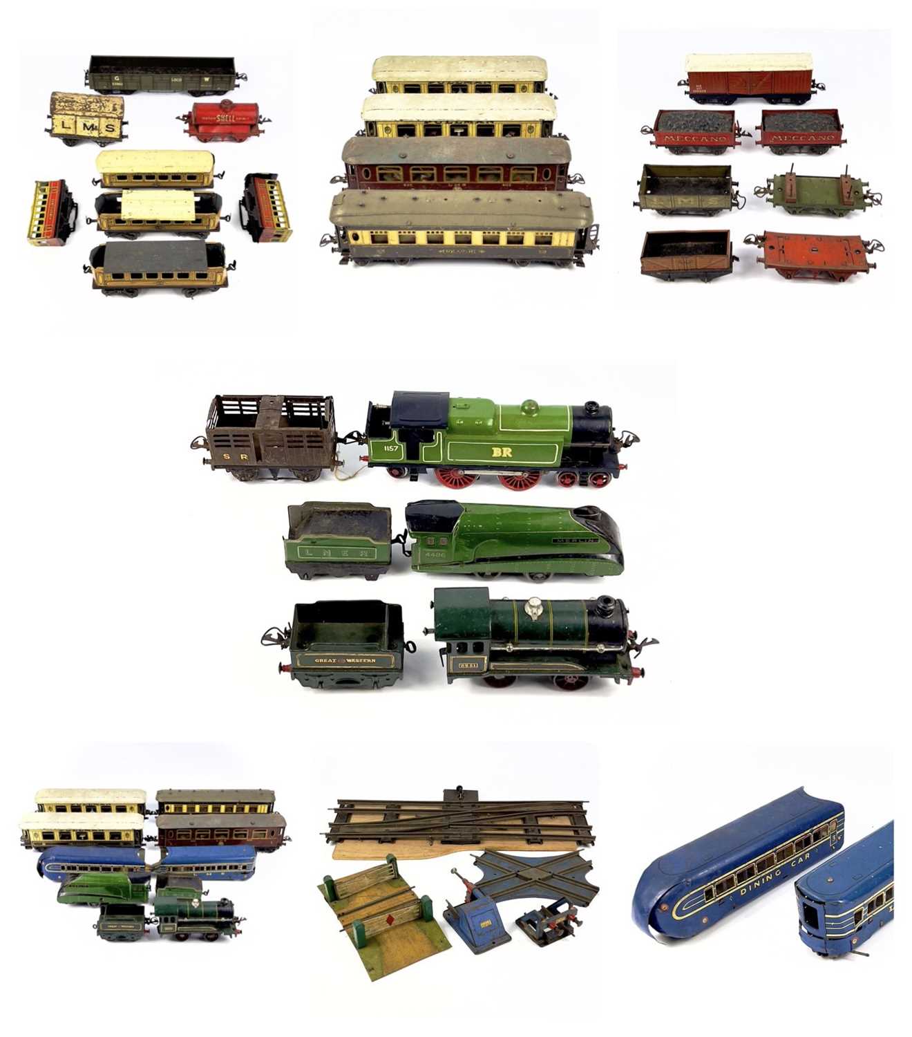 0 Gauge Hornby, Marx etc Tin Plate Railway Items.