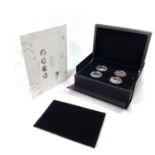 Royal Mint Great Britain "2016 Portrait of Britain" cased 4x £5 Silver proof coin set.