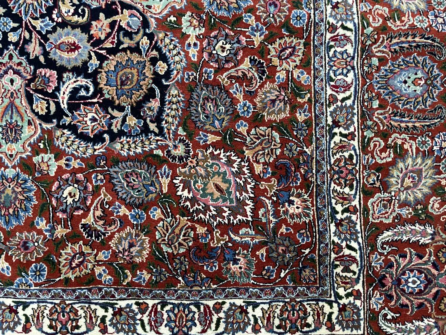 A fine quality Mashad Moud carpet, Khorasan, North East Persia. - Image 11 of 12
