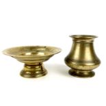 Two Indian brass vessels.