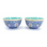 A pair of Chinese porcelain bowls, 19th century.