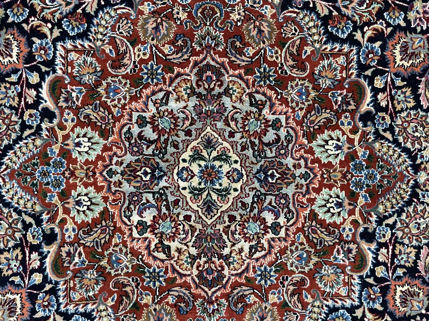 A fine quality Mashad Moud carpet, Khorasan, North East Persia. - Image 8 of 12