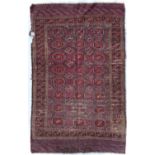 A Turkoman rug, late 19th century.