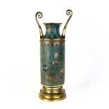 A Chinese cloisonne enamel and gilt metal urn vase, Jiaqing period.