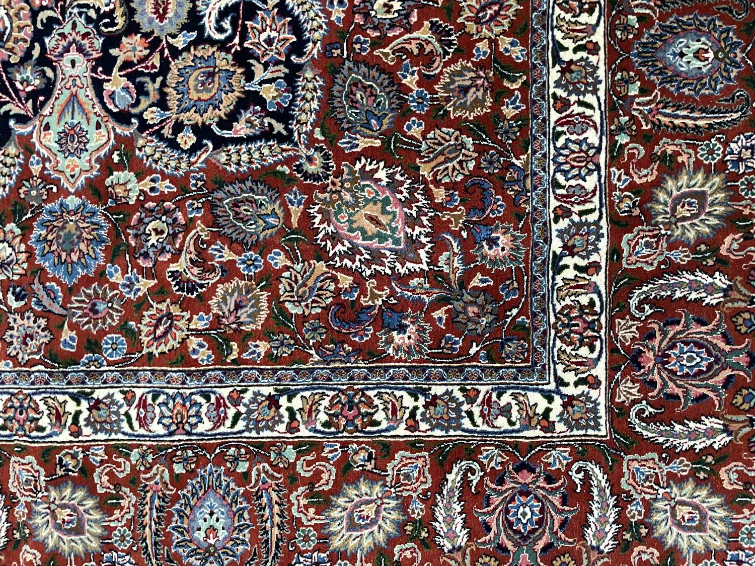 A fine quality Mashad Moud carpet, Khorasan, North East Persia. - Image 9 of 12