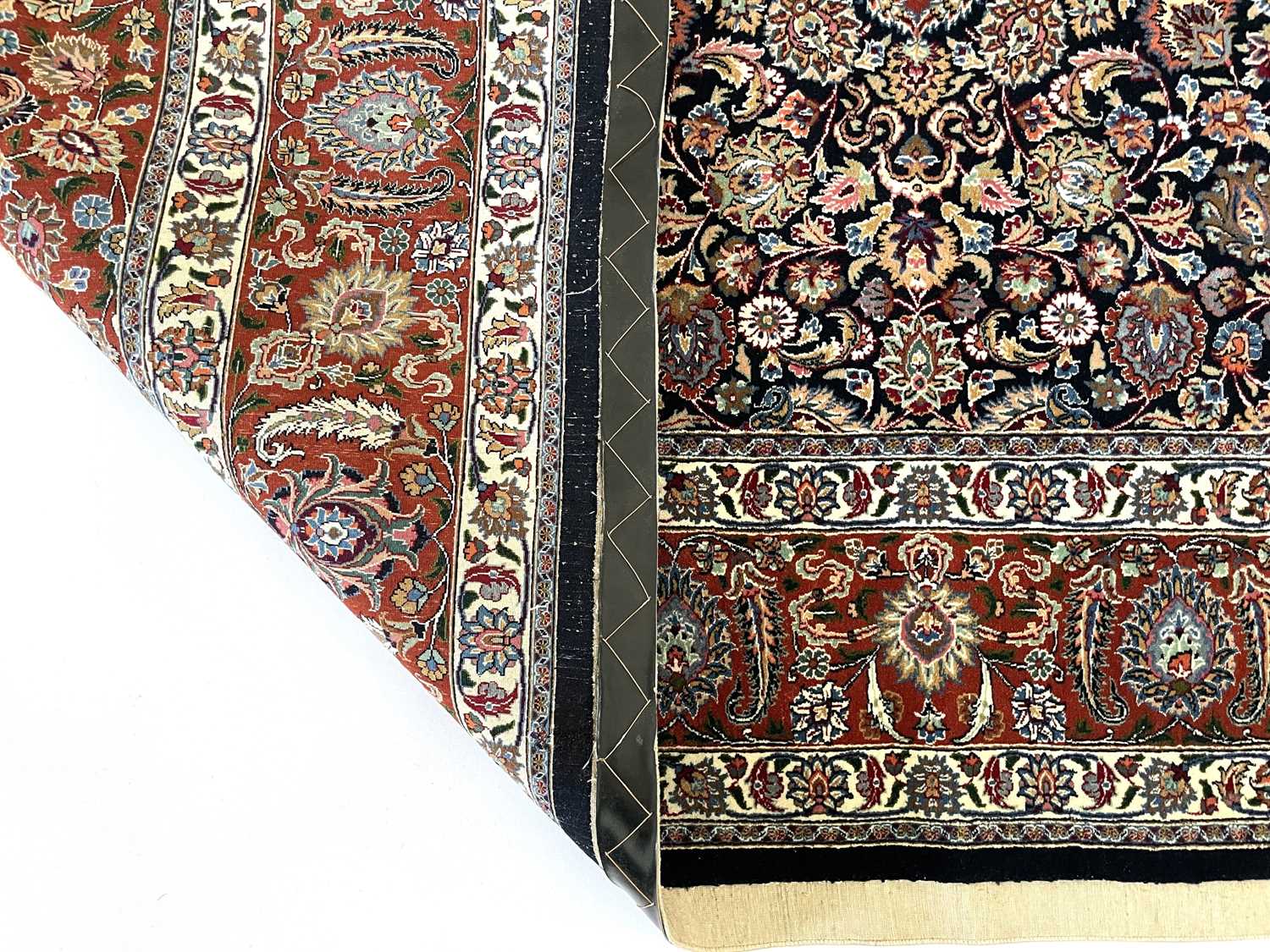 A fine quality Mashad Moud carpet, Khorasan, North East Persia. - Image 6 of 12