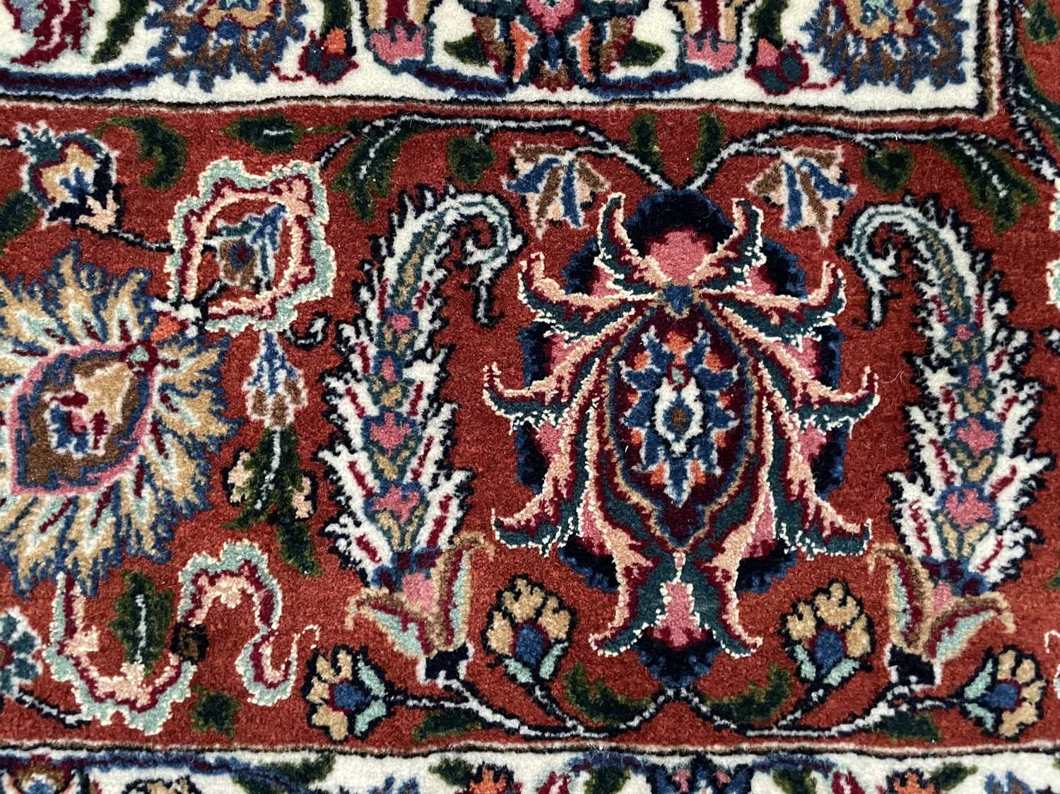 A fine quality Mashad Moud carpet, Khorasan, North East Persia. - Image 3 of 12
