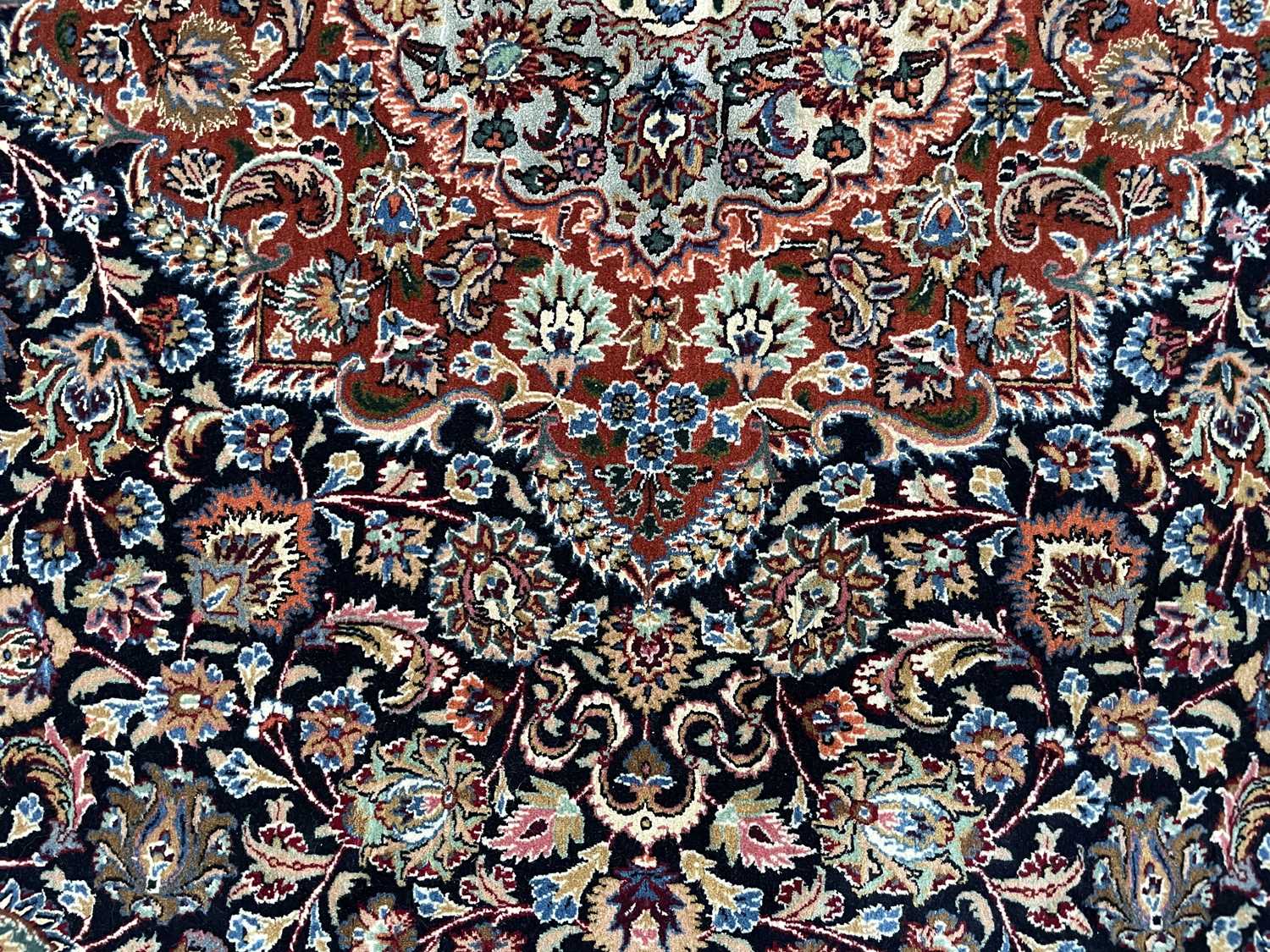A fine quality Mashad Moud carpet, Khorasan, North East Persia. - Image 4 of 12