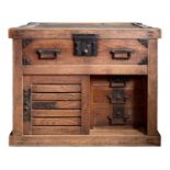 A Japanese elm Tansu chest, Meiji period, 19th century.