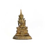 A Tibetan gilt bronze figure, 18th/19th century.
