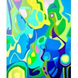 Joyce TURNER (1920-2020) Blue Green Abstract