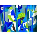 Joyce TURNER (1920-2020) Blue & Green Abstract