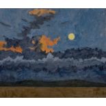 Francis HEWLETT (1930-2012) Night Sky with Full Moon