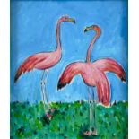 Joan GILLCHREST (1918-2008) Two Flamingos