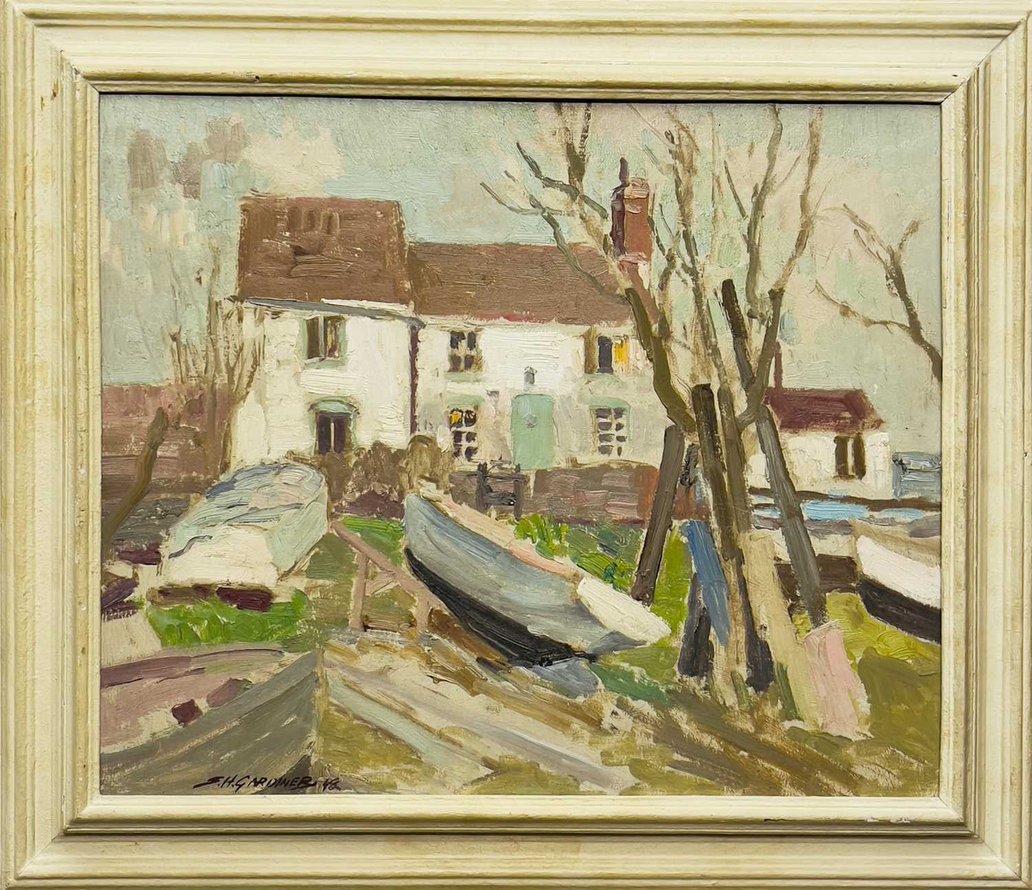 Stanley Horace GARDINER (1887-1952) The Boatyard - Image 2 of 3