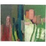 Arthur NEAL (1951) Figures in a Landscape (Green Stripes)