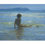 Steven JONES (1959) Child Seated on the Shore