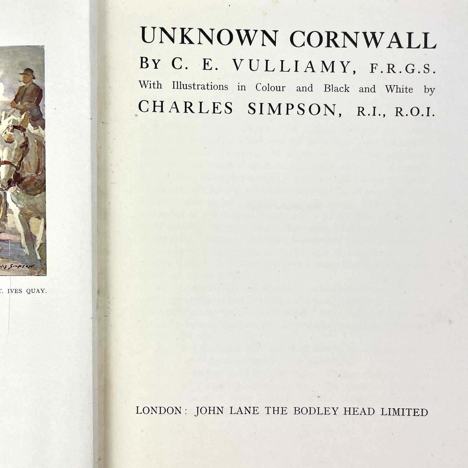 C. E. VULLIAMY. 'Unknown Cornwall,' - Image 4 of 6