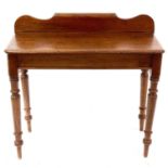 A late Victorian mahogany side table.