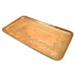 A Newlyn copper rectangular tray.