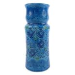 An Italian Bitossi blue vase.