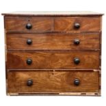 A 19th century mahogany chest.