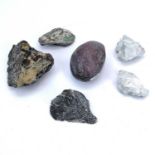 A collection of Cornish mineral specimens from Kennack Sands Lizard.