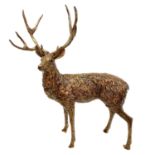 A Large resin figure of a stag.