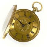 A Victorian 18ct gold fob pocket watch by Army & Navy Co-Operative Society.