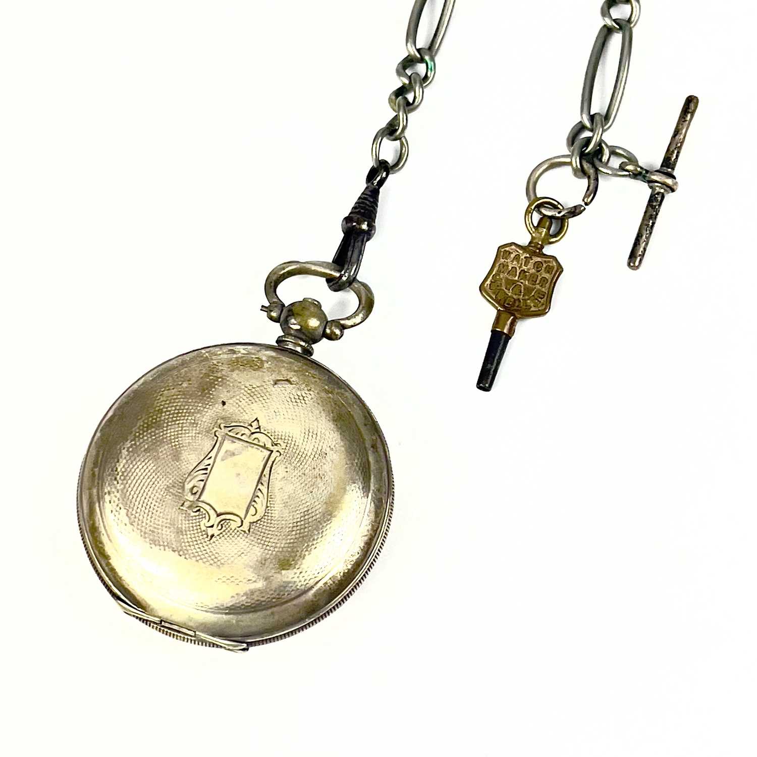 A Turkish .800 silver cased full hunter key wind pocket watch by Billodes. - Image 13 of 13