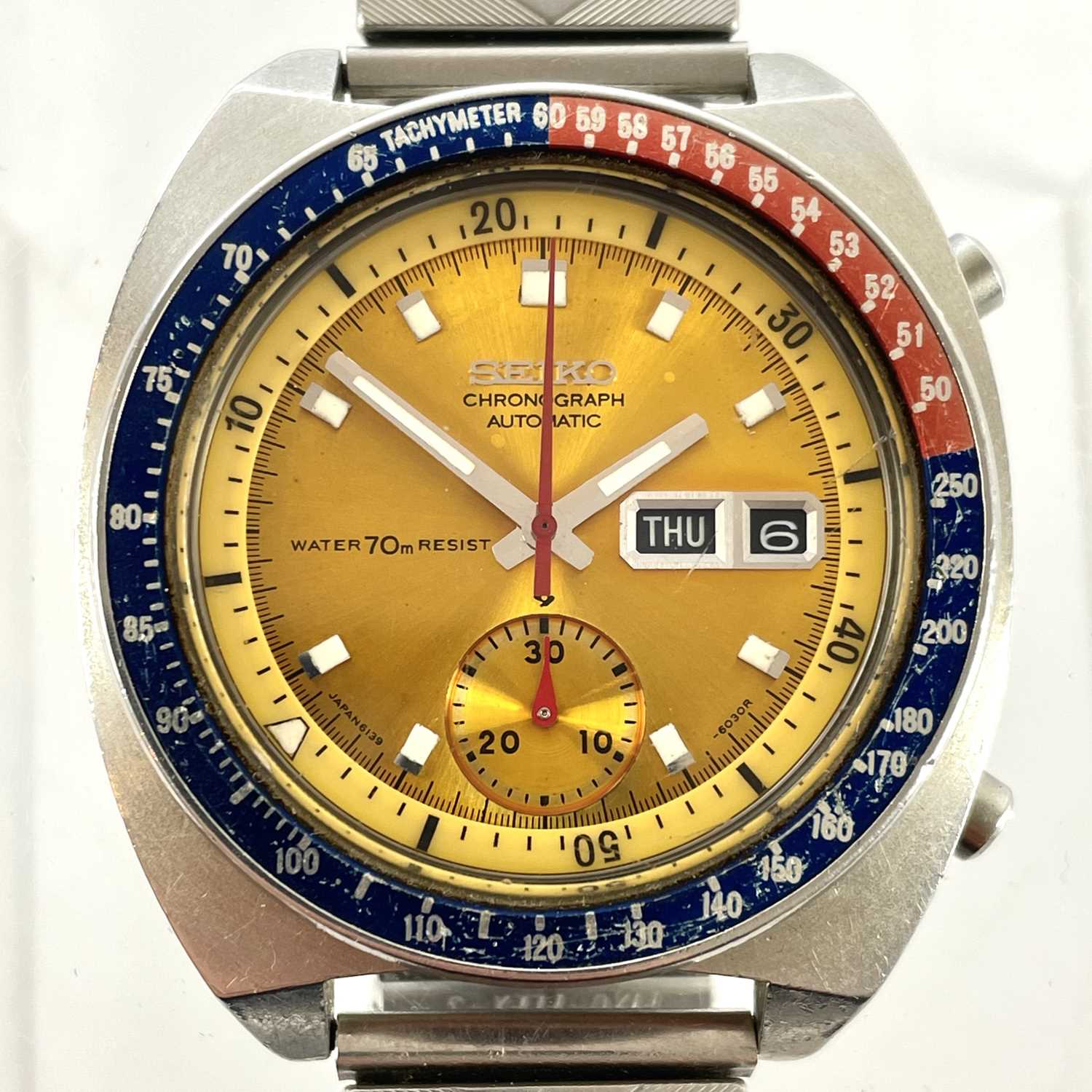 A Seiko 'Pogue' chronograph automatic wristwatch with 'Pepsi' bezel. - Image 3 of 6