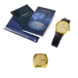 An Omega De Ville gold plated gents automatic wristwatch.