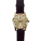 A Tissot 18ct rose gold gents manual wind wristwatch.